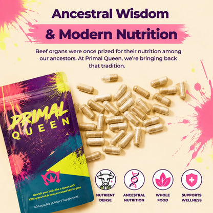Primal Queen: Beef Organ Superfood Supplement for Women